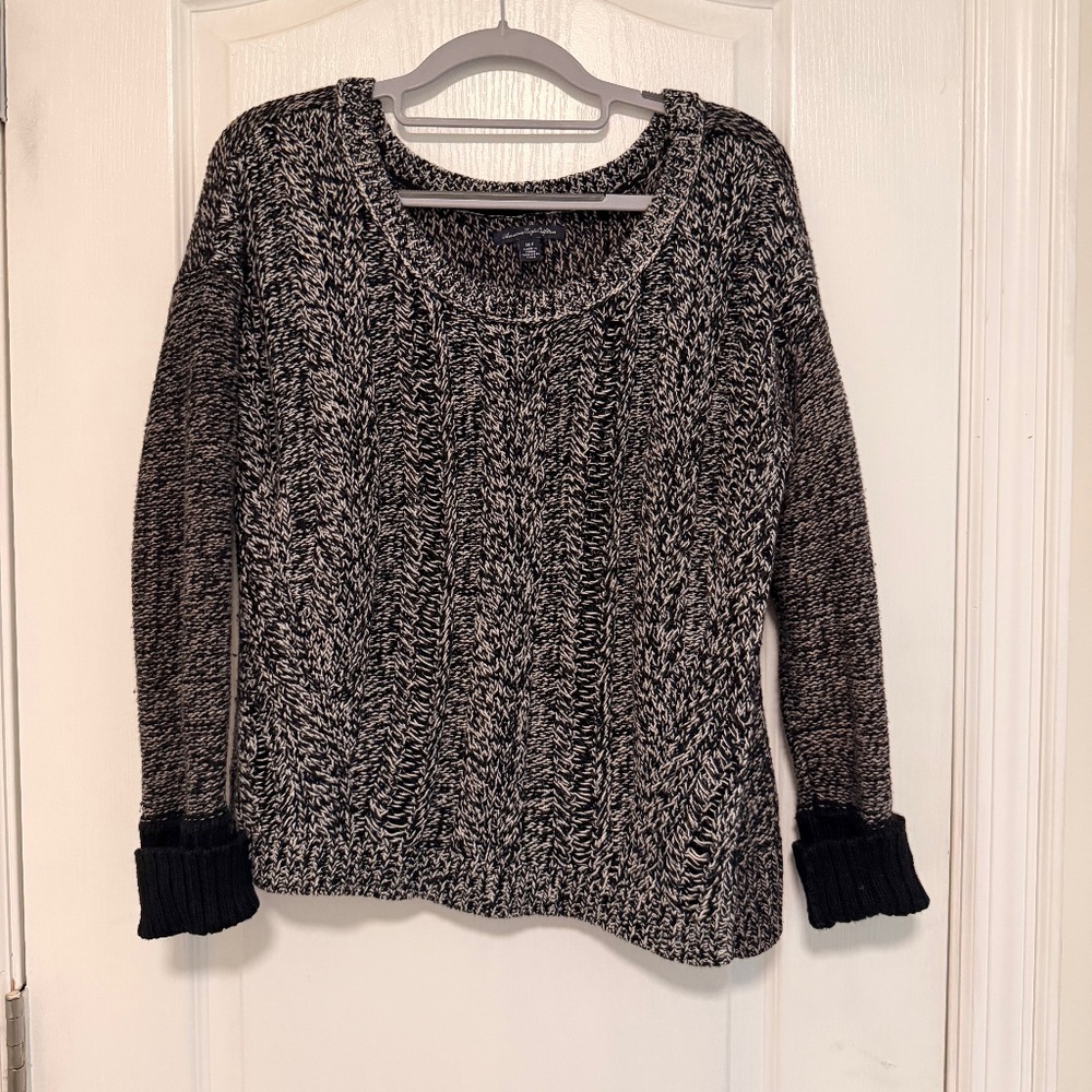 Patterned knit sweater